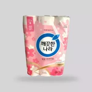 [깨끗한나라] 깨끗한나라 벚꽃 프리미엄 화장지 3겹 28m 30롤 x 2팩