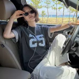 [메이블루]넘버 피그먼트 반팔티