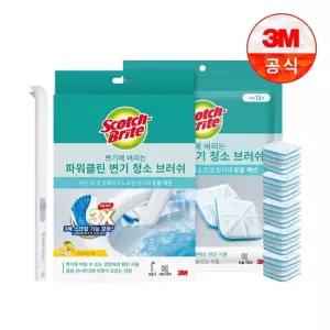 3M 변기에 버리는 파워클린 변기 청소 브러쉬 핸들 + 리필 25입
