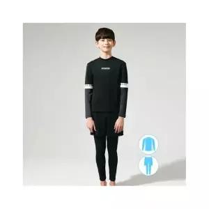 베이직 엘르 남아동 블랙 래쉬가드 워터레깅스 비치반바지 세트 BEB-Y701K 965656