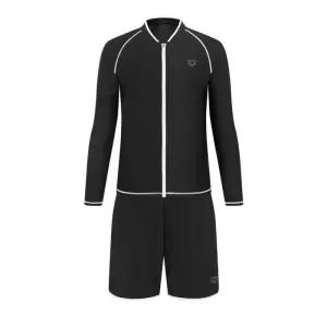 세이브존08 웨이비 레귤러핏 집업 래쉬가드 세트 A6BM1PC01BLK