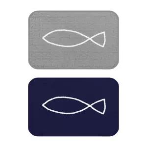 발매트 순면 모노피쉬퀼트 미끄럼방지 욕실 화장실 발닦개 주방 현관용 실내 인테리어