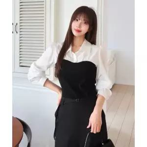 ROEM 뷔스티에 매칭 블라우스 RMBLG24NT4 102437