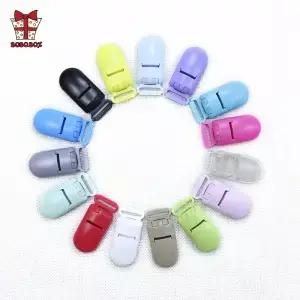 BOBO.BOX 5pcs 플라스틱 평면 클립 홀더 더미 Soother Suspender 젖니가 남 목걸이 액세서리