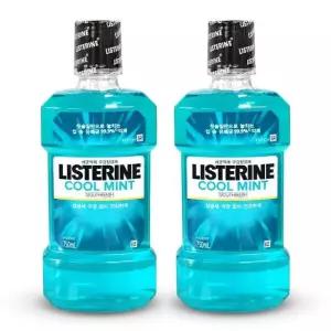 리스테린 쿨민트 입냄새제거 구강청결제 가글 750ml 2개