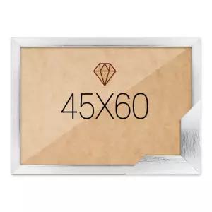 보석십자수액자 45x60 고급형 슬림 우드 실버