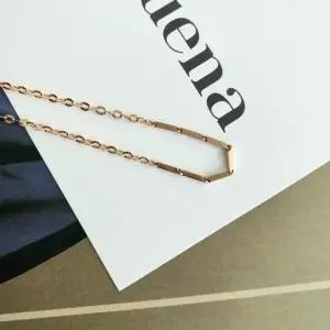 대나무 14k 팔찌 클립 박스 18k 로즈골드17cm