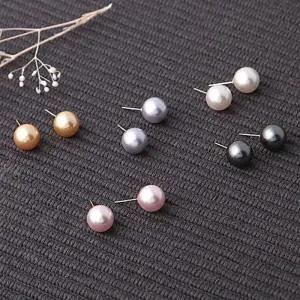 니엘 14K GOLD 컬러 8mm 진주 금 귀걸이 선물 하객