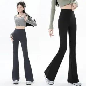 여성 하이웨스트 부츠컷 레깅스 1P 스판 요 홈웨어