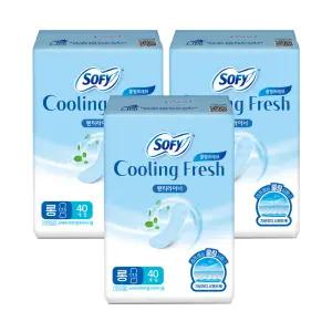 쏘피 쿨링프레쉬 팬티라이너 롱 40P x 3개