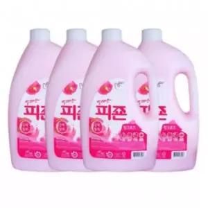 피죤 용기 세탁 섬유유연제 핑크 로즈 2500ml 4개
