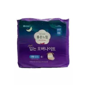 좋은느낌 생리대 입는 오버나이트 팬티형 대형 8매 x 3팩 (총24매)