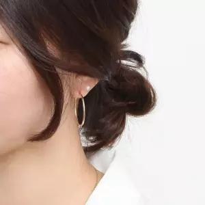 14K 골드필드 기본 30mm 골드 이무 파이프 로즈 여자
