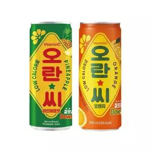 [하프클럽/셀러허브 식품]오란씨 오렌지30개+파인애플30개 250ml 60캔