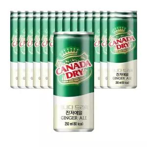 [하프클럽/셀러허브 식품]코카콜라음료 캐나다드라이 진저에일 250ml 30개