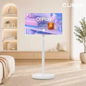 무빙큐빅스 무선 삼탠바이미 프리미엄 Air 60cm(24인치) FHD QLED 화이트에디션 이동식 스마트 TV 셋트 삼텐바이미 중소바이미