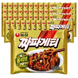 농심 올리브 짜파게티 봉지라면 140g x 40개