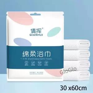 새로운 휴대용 일회용 목욕 타월 부드럽고 빠르게 건조되는 두꺼운 면 인 호텔 숙박용