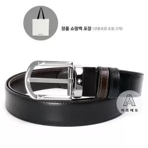 [몽블랑][몽블랑쇼핑백요청시제공] 버클회전 자유컷팅식 남자 양면벨트 111080