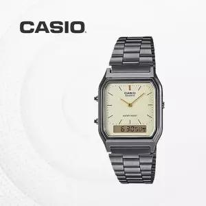 카시오 남자 여자 손목시계 아날로그 빈티지 사각 전자시계 커플아이템 AQ-230GG-9A