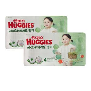 하기스 NEW 네이처메이드 팬티 기저귀 4단계 여아 52매 x 2팩 104매