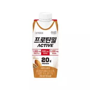 [정식품]그린비아 프로틴밀 액티브 아몬드와호두 단백질음료 250mlx36팩