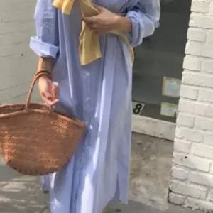 스트라이프 셔츠 롱 원피스 오버핏 임산부 빅사이즈