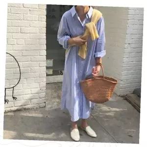 스트라이프 셔츠원피스 롱 오버핏 임산부복 빅사이즈 캐주얼 여성의류 데일리룩 편안한