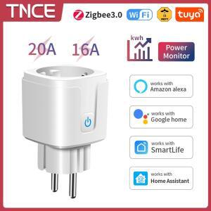 APC TN Tuya  소켓 EU Wifi/Zigbee3.0 플러그(전력 링 포함) 라이프 APP 원격 제어 지원 Alexa