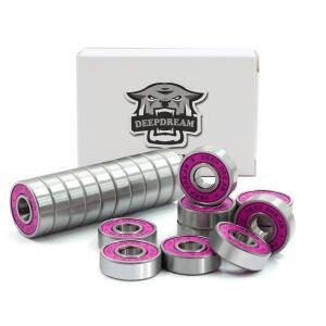 프리미엄 20pc 608r 크롬 스틸 볼 베어링 - 스케이트보드, 롱보드, 쿼드 스케이트용 ABEC 깊은 홈, 이중 고무 밀봉 8x22x7mm