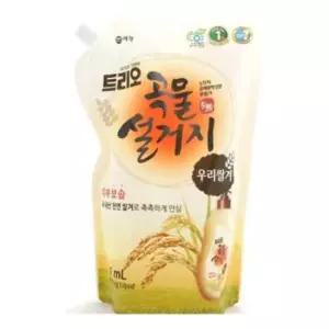 설겆이세제 트리오 곡물설거지 우리현미 1.2L리필 4개