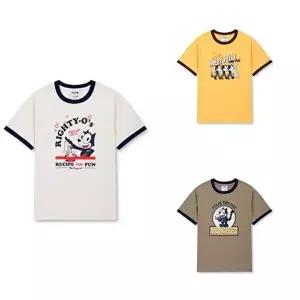 [탑텐키즈]탑텐키즈 MKG3TS3291 공용 펠릭스 더 캣코튼 크루넥