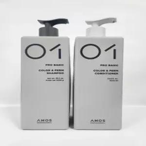 아모스 프로 베이직 칼라 앤 펌 샴푸 1개1000g+ 컨디셔너1개1000g