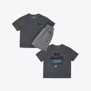 [롯데백화점]뉴발란스 METALLIC SUMMER_피그먼트 + 우븐 반바지 셋업 NK9YG2761U_CG
