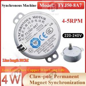 AC220V-240V TYJ50-8A7 4W 4-5RPM 클로 폴 영구 자석 동기 모터 50/60Hz 흔들리는 헤드 팬 바닥 벽