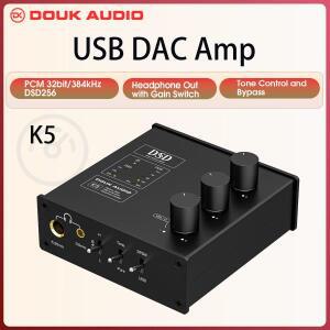 Douk Audio USB DAC  앰프 광학 디지털- 변환기 DSD256 3.5mm 잭 ESS9038Q2M K5