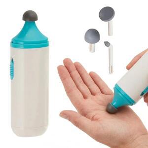 배터리가 장착된 롤리안 미니 마사지기, 헤드 교체가 가능한 휴대용 컴팩트 마사지기로 흉터 가시성, 조용한 진동, 인체공학적 그립감, 휴대용, 배터리 작동 가능