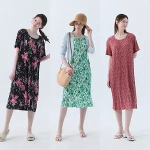 NNF 여성 플로럴 플리츠 원피스 3종 L502-3 1202428