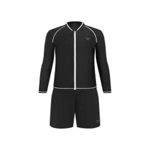 웨이비 레귤러핏 집업 래쉬가드 세트 A6BM1PC01BLK