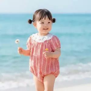 아가방 TC01 아가방 여름 샤샤체크반팔바디수트(RED)  01T32795893