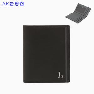 [AK분당점] [헤지스] 블랙 배색포인트 소가죽 카드지갑 HJHO6E336BK