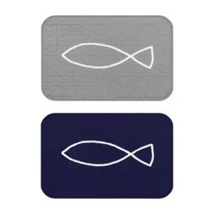 욕실발매트 모노피쉬퀼트 순면 미끄럼방지발매트 욕실매트 화장실