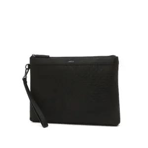 HAZZYS MEN ACC [KINGTON]블랙 이니셜패턴 소가죽 클러치백 HJHO6F830BK 119468