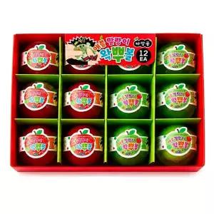 애플 말랑이 왁뿌볼 1박스 12개 사과 몰랑이 촉감놀이 쫀득이 슬라임 말랑 스퀴시 선물