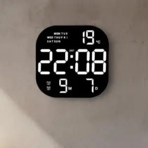 LED 디지털 스마트 인테리어 사각 전자 벽시계 시계