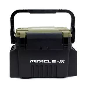 싸파 STB-M2THT-6BLK 미라클-X 2단 하드 태클박스 6L 카키플라스틱 낚시 휴대용 크로스 낚시용 가방 낚시백