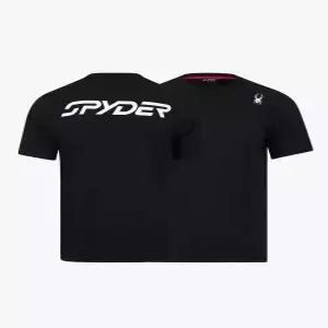 spyder 남성 소로나 베이직 라운드 반팔 티셔츠 SOLMCNRS204MBLK