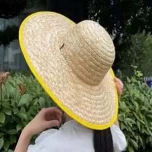 챙넓은 농부 낚시 농사용 햇빛 차단 밀짚모자 47cm