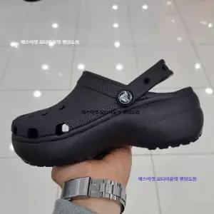 크록스 클래식 platform clog w 206750-001 블랙HDD