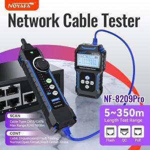노야파 NF-8209Pro 네트워크 케이블 테스터 트래커 Cat5 PoE 길이 측정 연속성 NCV 및 램프 기능 포함